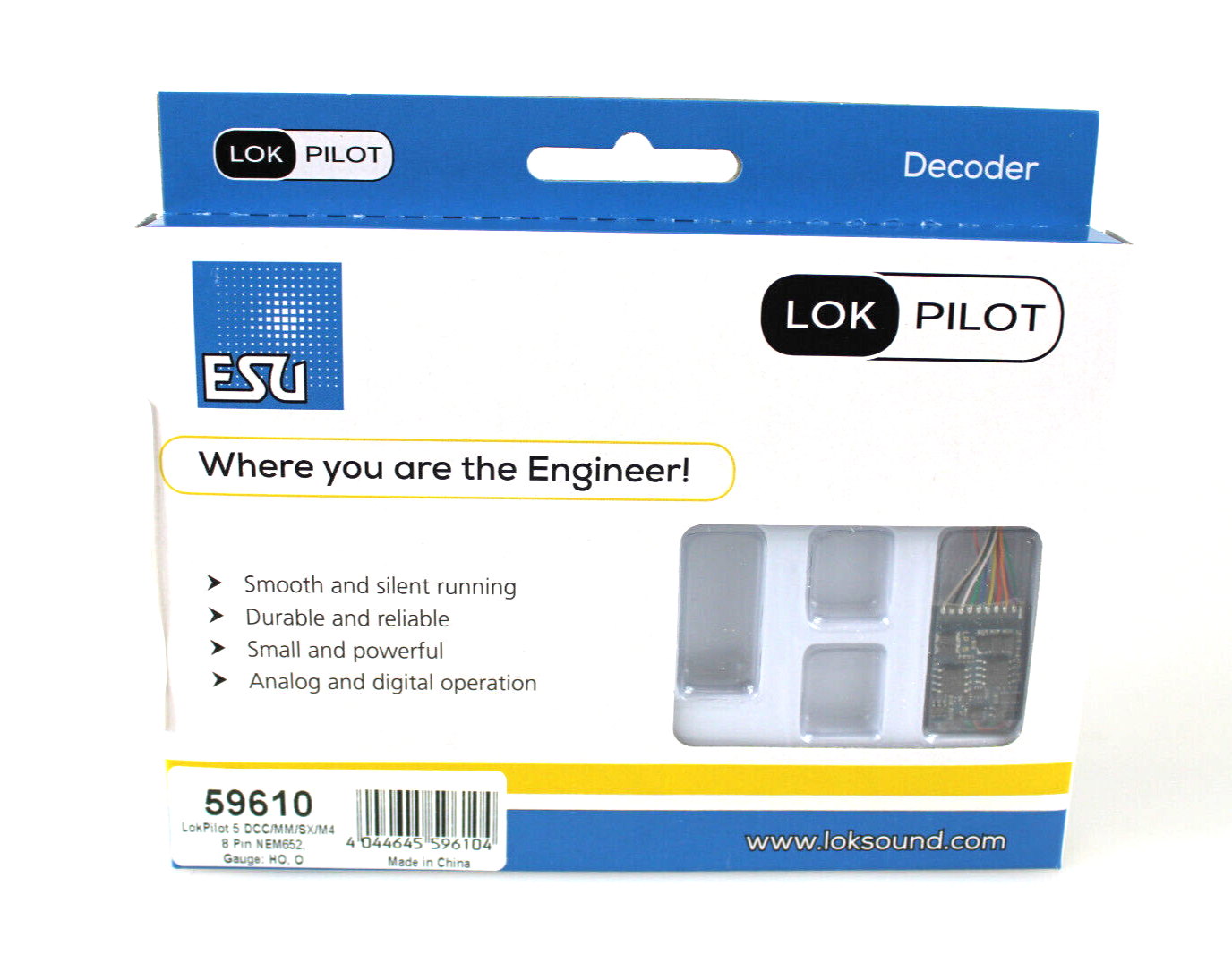 ESU 59610 LokPilot 5 DCC/MM/SX/M4, 8 broches NEM652, échelle H0