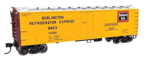 Walthers Mainline 910-41408 HO 40' Steel Reefer Burlington Refrigerator Express