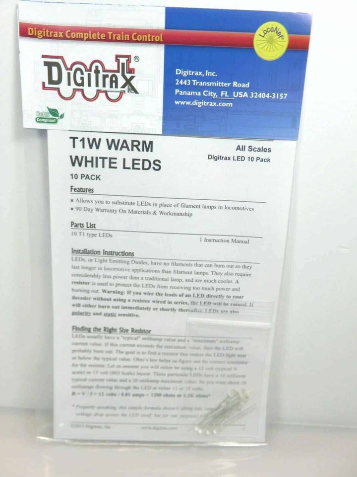 Digitrax T1W 10 Pack of Warm White LEDs image 2