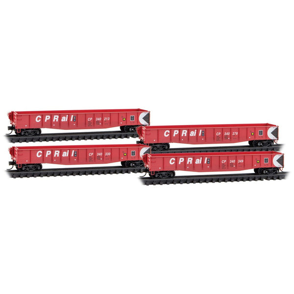 Micro Trains N Scale 98300239 CP Rail 50' steel gondola 4 Car Runner Pack NIB