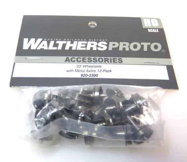 Walthers 920-2300 HO Scale 33" Turned Metal RP-25 Wheelsets W/Metal Axles (12) image 0