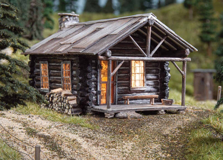 Woodland Scenics BR5071 HO Scale Built-&amp;-Ready Cozy Cabin NIB image 4