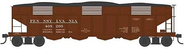 Bowser 43046 HO Scale H22 4-Bay Hopper PRR Pennsylvania Early Lettering #408200 image 1