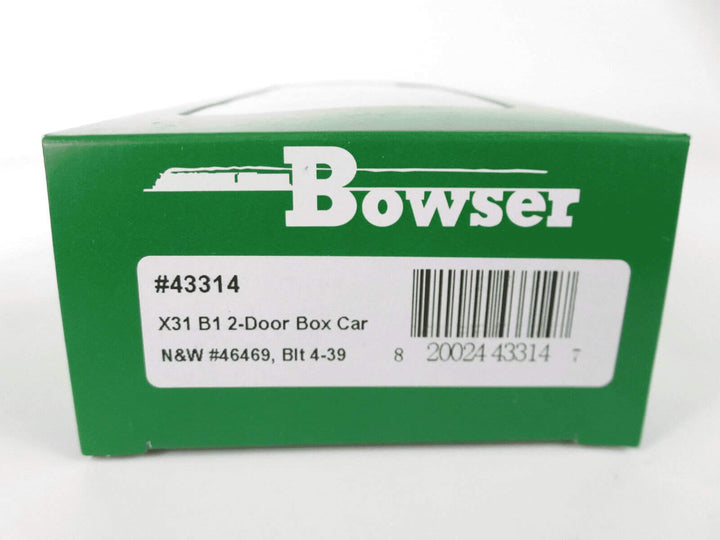 Bowser 43314 HO Scale N&amp;W Norfolk Western X31 B1 2-Door Boxcar #46469 image 2