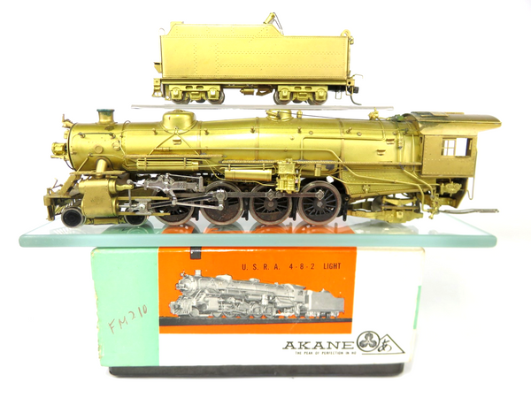 Vintage Akane Brass HO Scale USRA 4-8-2 Light Mountain Type Steam Locomotive