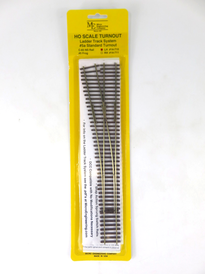 Micro Engineering Code 83 Micro Engineering HO 14-710 Code 83 Ladder Track System Turnout #5a Le ...