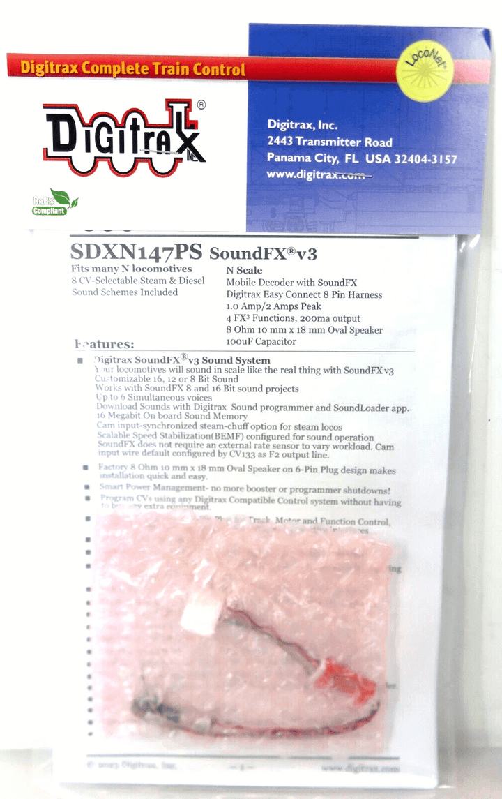 Digitrax SDXN147PS Series 7 Sound Decoder N Scale NIB image 1