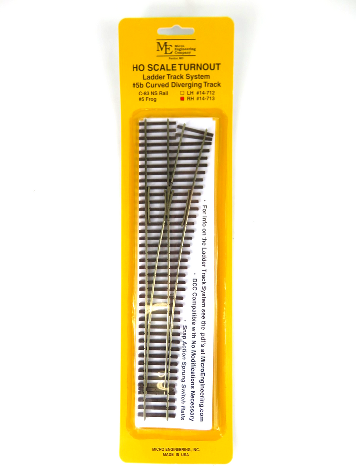 Micro Engineering Code 83 Micro Engineering HO 14-713 Code 83 Ladder Track System 5B Curved Dive ...