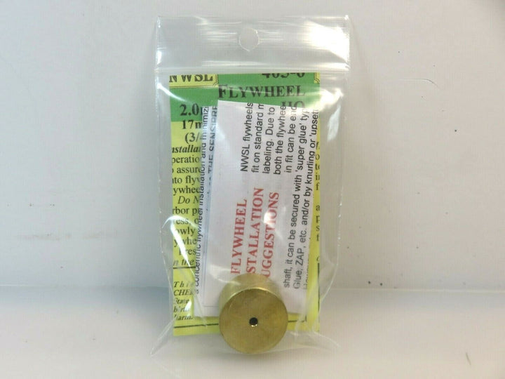 Northwest Short Line #405-6 NWSL Brass 17 MM Flywheel for HO Scale Locomotives image 1