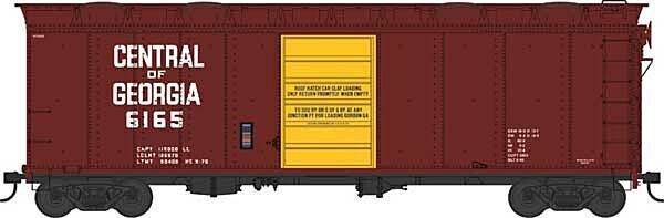 Bowser #43151 HO Scale 40' Boxcar Central of Georgia w/Roof Hatches #6161 image 0