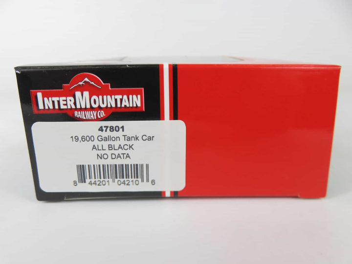 Intermountain 47801 HO Scale 19,600 Gallon Tank Car Undecorated Black No Data image 2