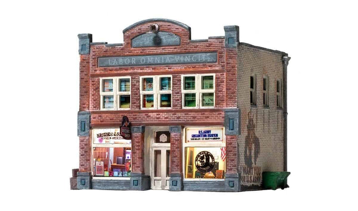 Woodland Scenics BR4957 Built and Ready N Scale Records &amp; Recruiting Building image 2
