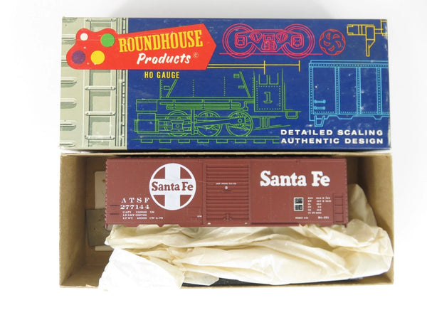 Roundhouse 1106 HO Scale 40' AAR Boxcar ATSF Santa Fe Unassembled Kit NOS