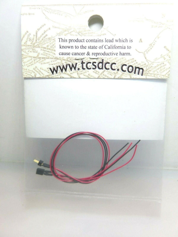 Train Control Systems TCS #1519 2-Pin Mini Connector Red and Black Wires image 2