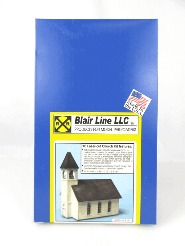 Blair Line #169 HO Scale Laser-cut Wood Frame Church Kit NIB image 0