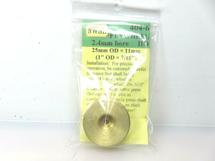 Northwest Short Line #404-6 NWSL Brass 25MM Flywheel for HO Scale Locomotives image 1