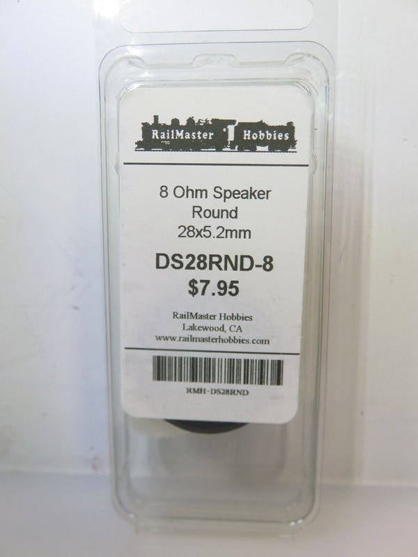 Railmaster Hobbies DS28RND-8 28mm Round Speaker 8 Ohm 28 x 5.2mm