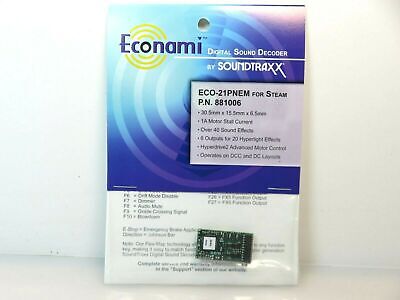 SoundTraxx 881006 ECO-21PNEM Econami Sound Decoder, NEM 21-Pin, Steam Locomotive image 2