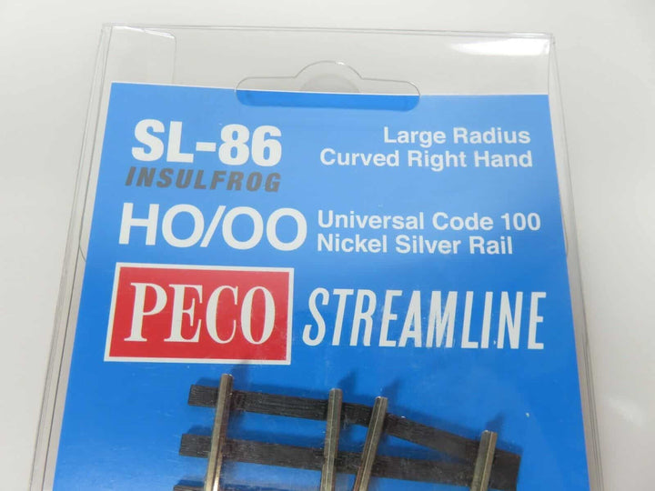 Peco Streamline HO Scale SL86 Code 100 Track Insulfrog Curved Turnout Right Hand image 1