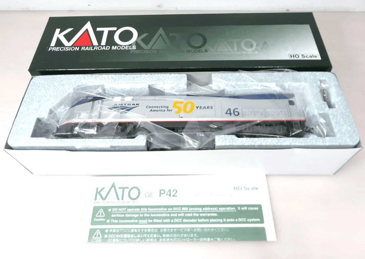 Kato 37-6112 HO Scale Amtrak 50th Anniversary Logo GE P42 Diesel Locomotive #46 image 2