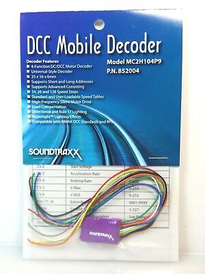 SoundTraxx 852004 MC2H104P9 DCC Mobile Decoder, Squid Cable image 0