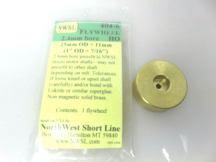 Northwest Short Line #404-6 NWSL Brass 25MM Flywheel for HO Scale Locomotives image 3