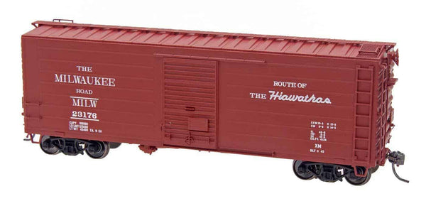Intermountain 48501-20 HO Scale Milwaukee Road 40' Rib Side Boxcar #22345 image 0