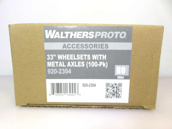 Walthers 920-2304 HO Scale 33" Turned Metal RP-25 Wheelsets W/Metal Axles 100pk image 0