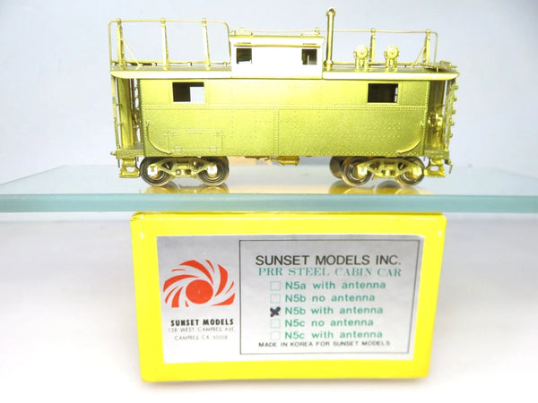 Sunset Models Brass HO Scale PRR Pennsylvania Railroad N5b Caboose W/Antenna