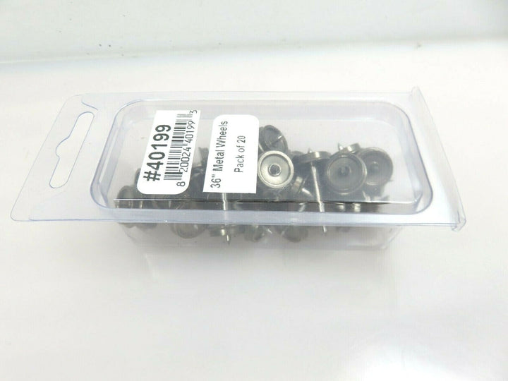 Bowser #40199 HO Scale 36" Metal Wheel Sets with Needlepoint Axles (20) NIB image 3