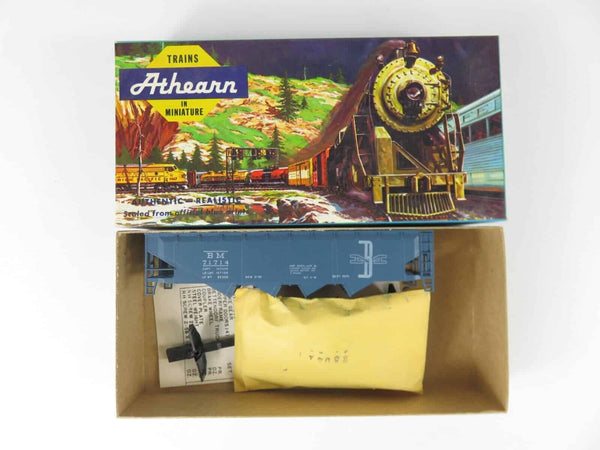 Athearn Blue Box 1752 HO Scale B&amp;M Boston &amp; Maine Hopper Car Unassembled Kit #2 image 0