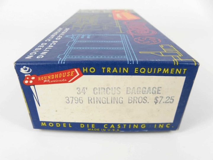 Roundhouse 3796 HO Scale 34' Circus Baggage Ringling Bros. Unassembled Kit NOS image 1
