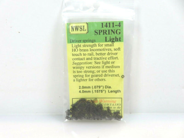 Northwest Short Line #1411-4 NWSL 100pk Light Driver Spring Brass Ho Locomotives