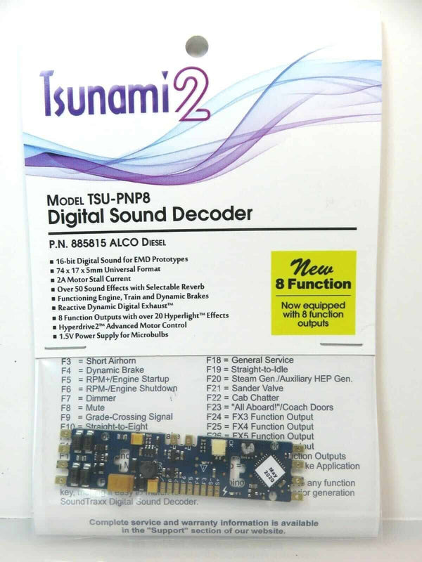 SoundTraxx 885815 TSU-PNP8 ALCO 8 Function Tsunami 2 Sound Decoder, Plug &amp; Play image 0