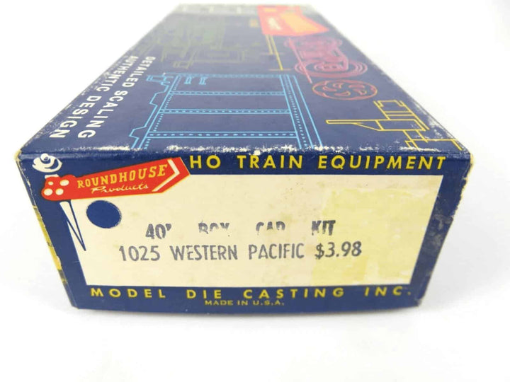 Roundhouse 1025 HO Scale 40' Boxcar WP Western Pacific Unassembled Kit NOS image 1