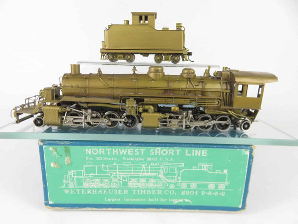 NWSL North West Shortline Brass HO Weyerhaeuser Timber Co. 2-8-8-2 Locomotive image 0
