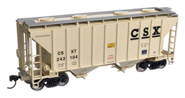 Walthers 910-7980 HO Scale CSX 37' 2980 cu ft. 2-Bay Covered Hopper #242104 image 0