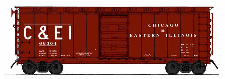 Intermountain 46024-01 HO 40' 12 Panel Boxcar C&amp;EI Chicago Eastern Illinois 66304 image 0