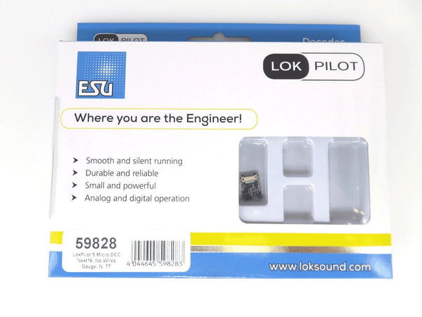 ESU 59828 Decoder LokPilot 5 micro DCC, Next18, gauge N, TT NIB image 0