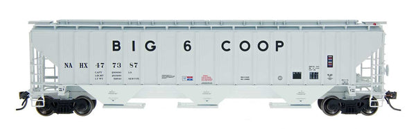 Intermountain 65295-02 N Scale Big 6 Coop 4750 Cu.ft. 3-Bay Covered Hopper