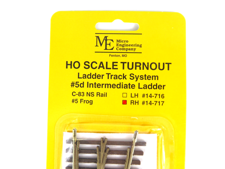 Micro Engineering Ladder System Micro Engineering HO 14-717 Code 83 Ladder Track System #5D Right Hand ...