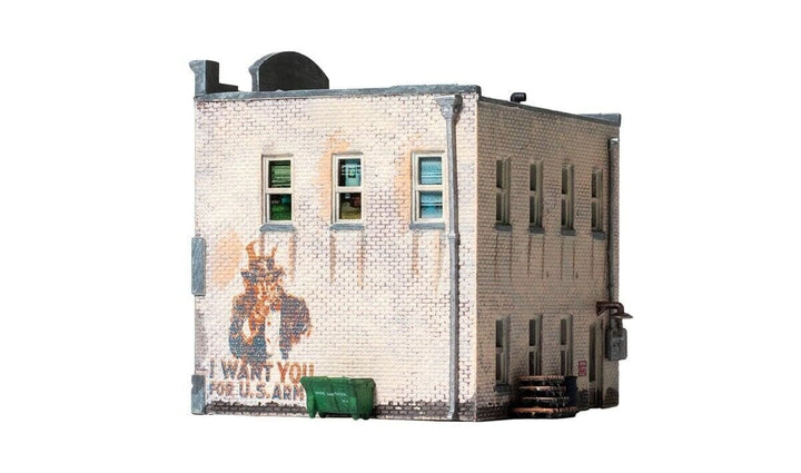 Woodland Scenics BR4957 Built and Ready N Scale Records &amp; Recruiting Building image 1