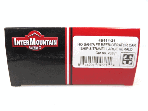 Intermountain 46111-21 HO Santa Fe Ship &amp; Travel Large Herald Refrigerator Car image 2