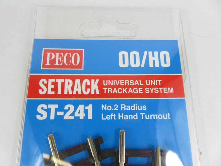 Peco Setrack ST-241 HO Scale No. 2 Radius Code 100 LH Left Hand Turnout Switch image 2