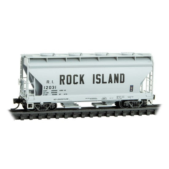 Micro Trains 092 00 630 N Scale Rock Island 2-Bay Covered Hopper #12031