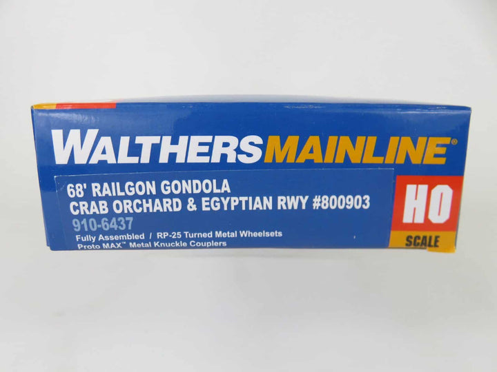 Walthers Mainline 910-6437 HO Scale 68' Railgon Gondola Crab Orchard &amp; Egyptian image 2