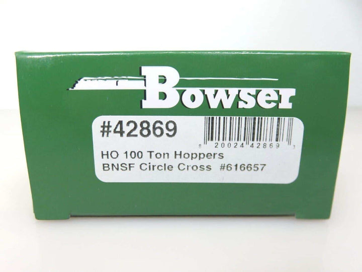 Bowser #42869 HO Scale 100-Ton Hopper BNSF Circle Cross #616657 NIB image 2