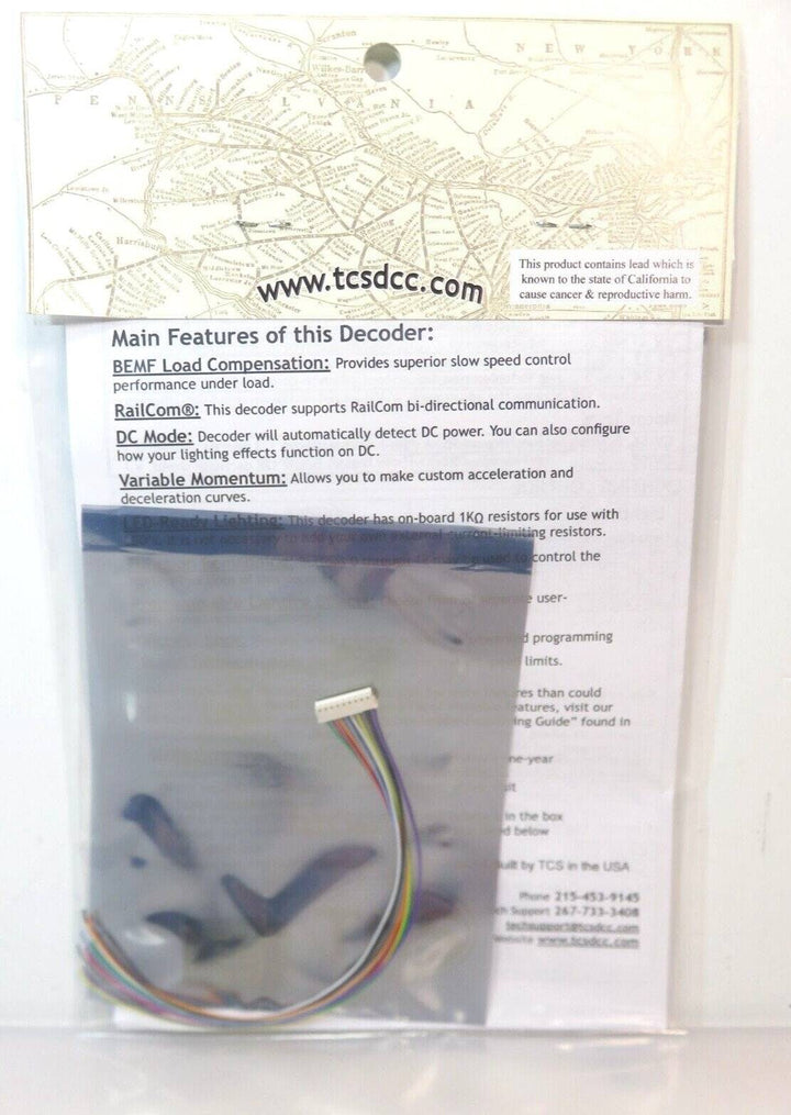 Train Control Systems TCS #1482 T4-LED HO Scale 4 Function DCC Decoder image 2