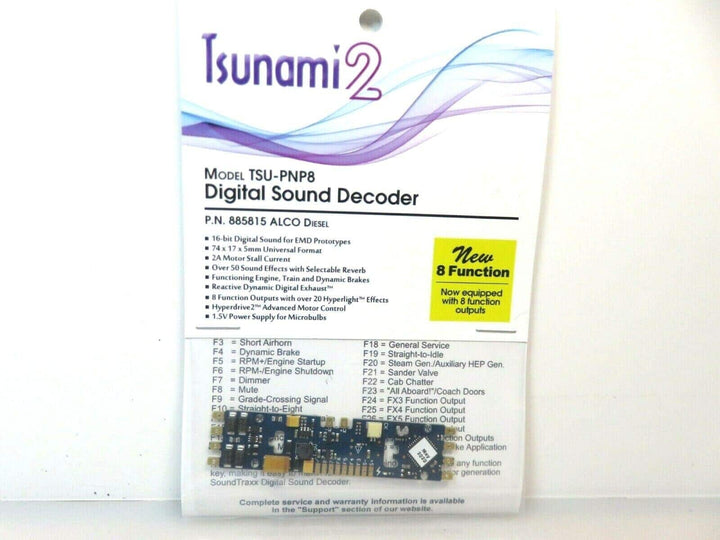 SoundTraxx 885815 TSU-PNP8 ALCO 8 Function Tsunami 2 Sound Decoder, Plug &amp; Play image 2
