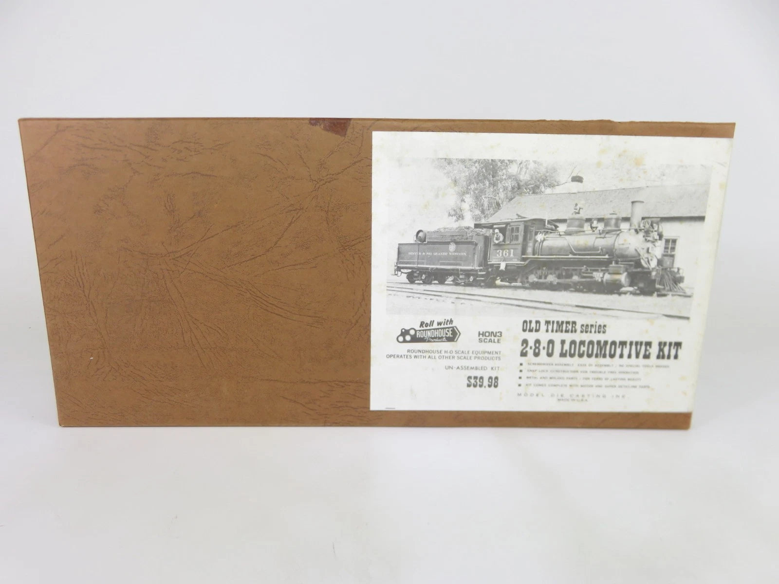 Roundhouse #472 HOn3 Old Timer Series 2-8-0 Steam Locomotive Unassembl ...